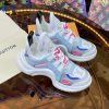 ルイヴィトン 靴 LV アークライト スニーカー レディース lv30356 ホワイト/スカイブルー N品 次に流行るスニーカー 2025 - 画像 (7)