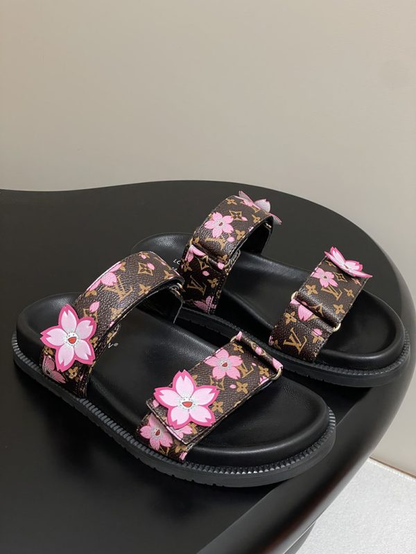 ブラック/ブラウン N品 ヴィトン サンダル レディース