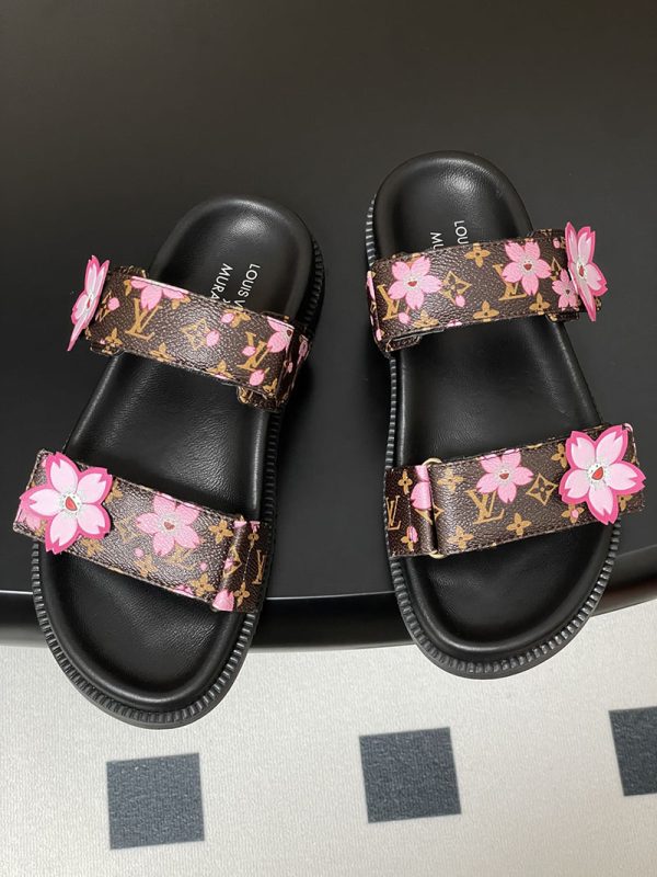 ルイヴィトン 靴 LV × TM サンダル レディース ルイ・ヴィトン × 村上隆の第2弾 lv303357 ブラック/ブラウン N品 ヴィトン サンダル レディース - 画像 (9)
