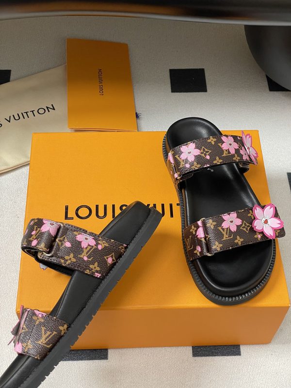 ルイヴィトン 靴 LV × TM サンダル レディース ルイ・ヴィトン × 村上隆の第2弾 lv303357 ブラック/ブラウン N品 ヴィトン サンダル レディース - 画像 (5)