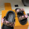 ルイヴィトン 靴 LV × TM サンダル レディース ルイ・ヴィトン × 村上隆の第2弾 lv303357 ブラック/ブラウン N品 ヴィトン サンダル レディース - 画像 (4)