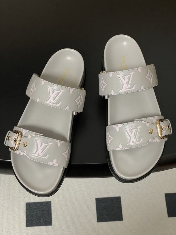 ルイヴィトン 靴 LV Bom Dia フラット コンフォート ミュール lv303358 グレー N品 ヴィトン サンダル レディース - 画像 (9)