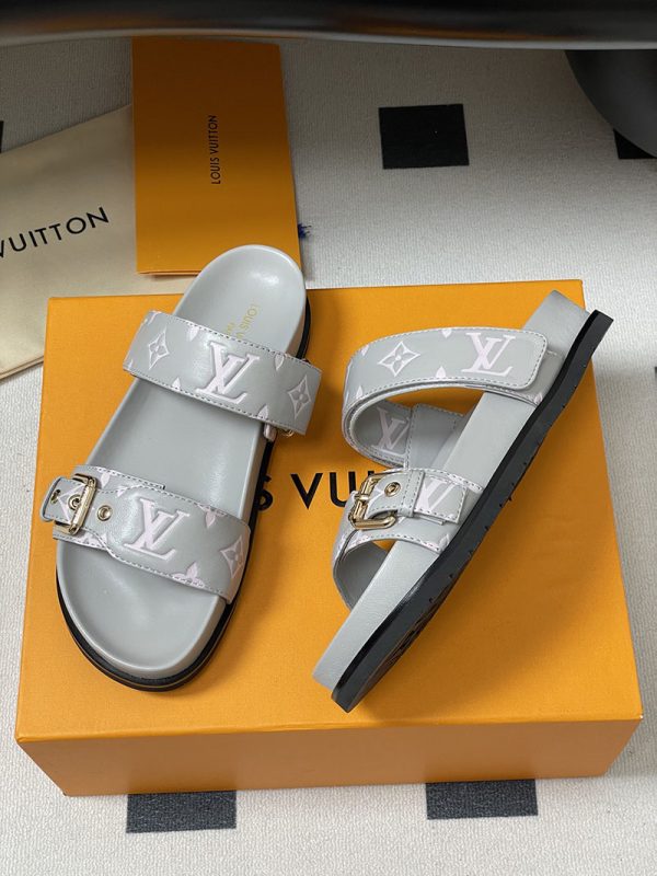ルイヴィトン 靴 LV Bom Dia フラット コンフォート ミュール lv303358 グレー N品 ヴィトン サンダル レディース - 画像 (7)