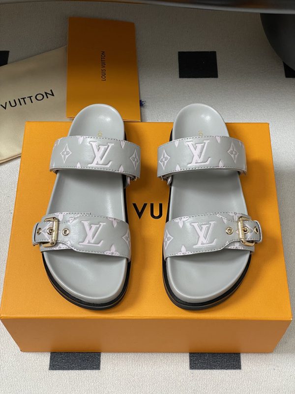 ルイヴィトン 靴 LV Bom Dia フラット コンフォート ミュール lv303358 グレー N品 ヴィトン サンダル レディース - 画像 (6)