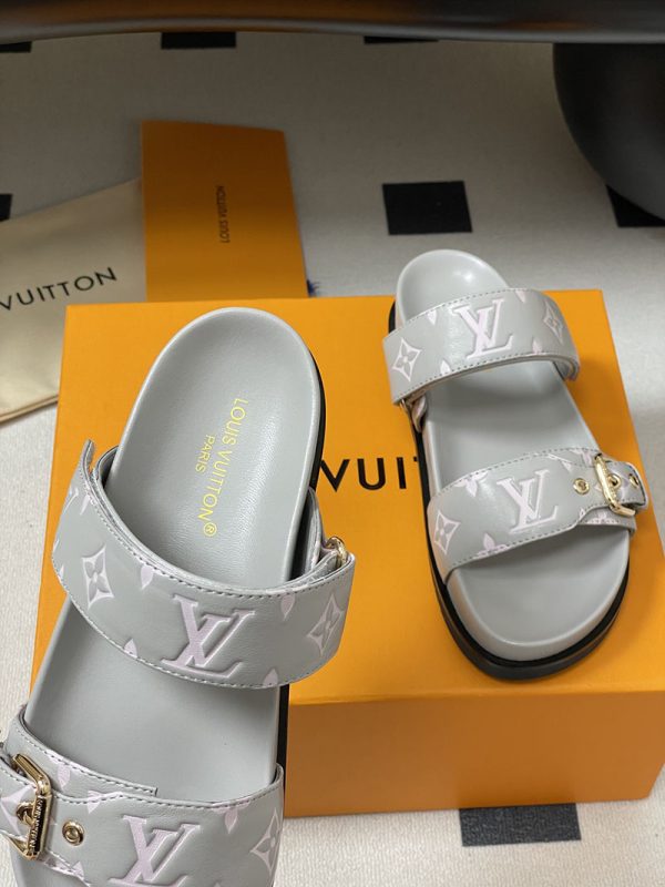 ルイヴィトン 靴 LV Bom Dia フラット コンフォート ミュール lv303358 グレー N品 ヴィトン サンダル レディース - 画像 (5)