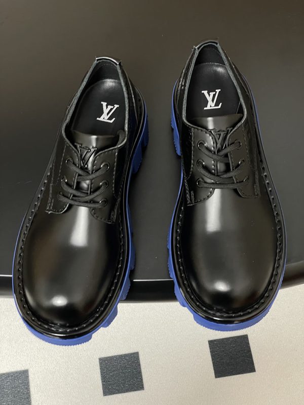 ルイヴィトン 靴 LV チェッカー メリージェーン 男女兼用のローファー lv303360 ブラック N品 厚底 ローファー 歩きやすい ブランド - 画像 (9)