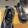 ルイヴィトン 靴 LV チェッカー メリージェーン 男女兼用のローファー lv303360 ブラック N品 厚底 ローファー 歩きやすい ブランド - 画像 (5)