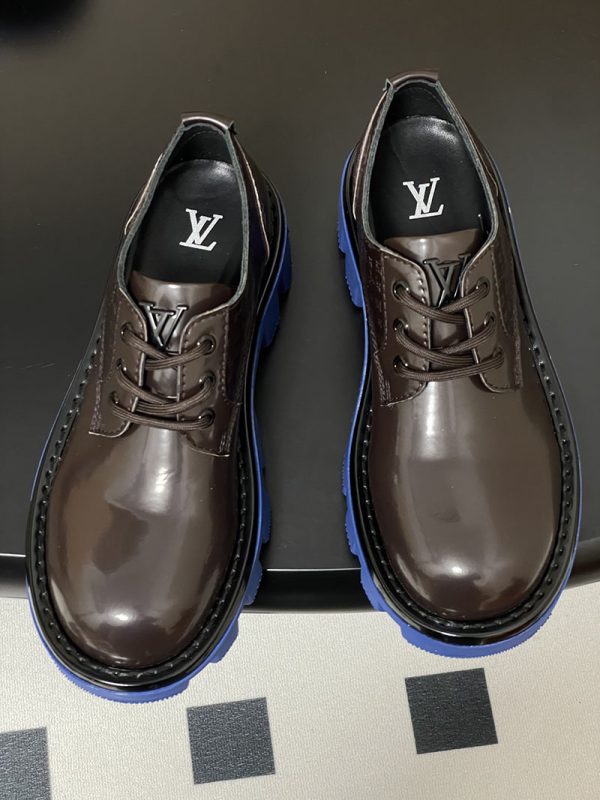ルイヴィトン 靴 LV チェッカー メリージェーン 男女兼用のローファー lv303361 ブラウン N品 厚底 ローファー 歩きやすい ブランド - 画像 (9)