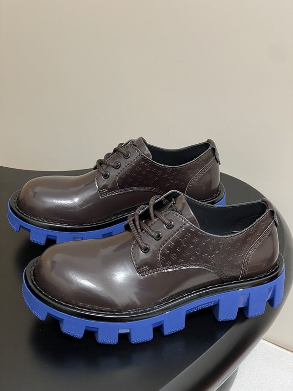 ルイヴィトン 靴 LV チェッカー メリージェーン 男女兼用のローファー lv303361 ブラウン N品 厚底 ローファー 歩きやすい ブランド - 画像 (8)