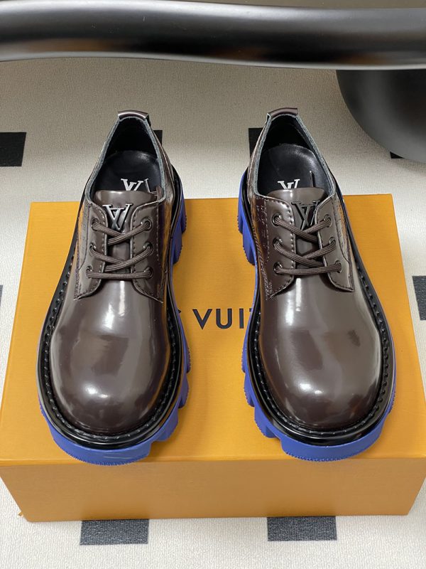 ルイヴィトン 靴 LV チェッカー メリージェーン 男女兼用のローファー lv303361 ブラウン N品 厚底 ローファー 歩きやすい ブランド - 画像 (6)