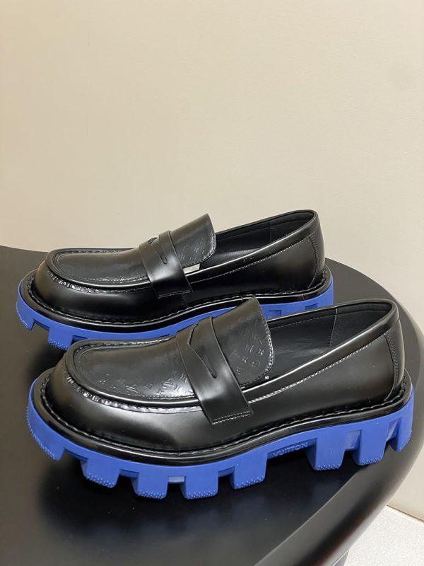 ルイヴィトン 靴 LV チェッカー メリージェーン 男女兼用のローファー lv303362 ブラック N品 ローファー レディース 厚底 - 画像 (8)