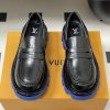 ルイヴィトン 靴 LV チェッカー メリージェーン 男女兼用のローファー lv303362 ブラック N品 ローファー レディース 厚底 - 画像 (6)