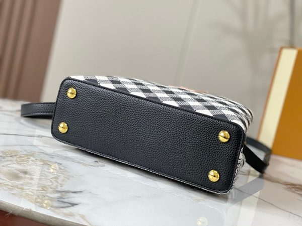 ルイヴィトン カプシーヌ BB レオパード ショルダーバッグ M20716 ホワイト/ブラック N品 ヴィシーチェック - 画像 (7)