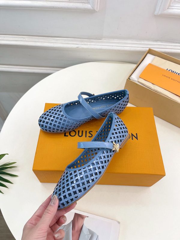 ルイヴィトン 靴 LV パンプス ロミー バレリーナ バレエシューズ 2025 新作 lv303366 ブルー N品 ルイヴィトン バレリーナ - 画像 (8)