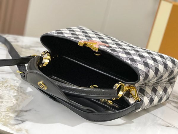 ルイヴィトン カプシーヌ MM M20717 ホワイト/ブラック レディース ショルダーバッグ N品 - 画像 (3)