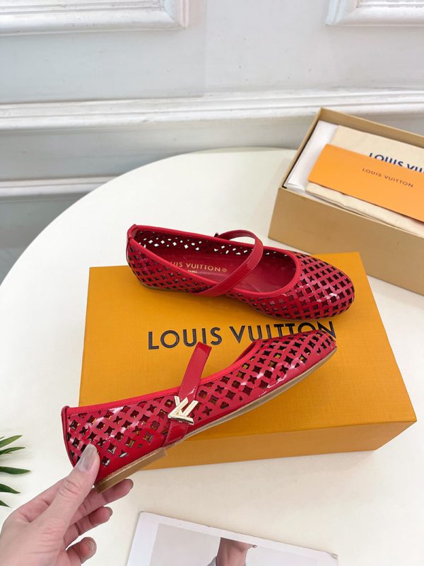 ルイヴィトン 靴 LV パンプス ロミー バレリーナ バレエシューズ 2025 新作 lv303368 レッド N品 ルイヴィトン バレリーナ - 画像 (9)