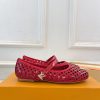 ルイヴィトン 靴 LV パンプス ロミー バレリーナ バレエシューズ 2025 新作 lv303368 レッド N品 ルイヴィトン バレリーナ - 画像 (7)
