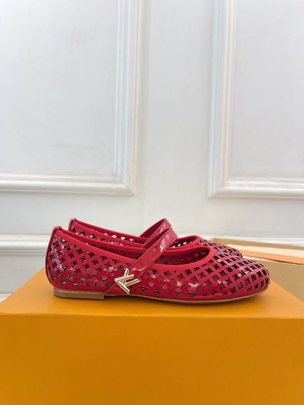 ルイヴィトン 靴 LV パンプス ロミー バレリーナ バレエシューズ 2025 新作 lv303368 レッド N品 ルイヴィトン バレリーナ - 画像 (7)