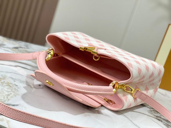 ルイヴィトン カプシーヌ MM lv301368 ホワイト/ピンク レディース ショルダーバッグ N品 ヴィトン カプシーヌ 値段 - 画像 (3)