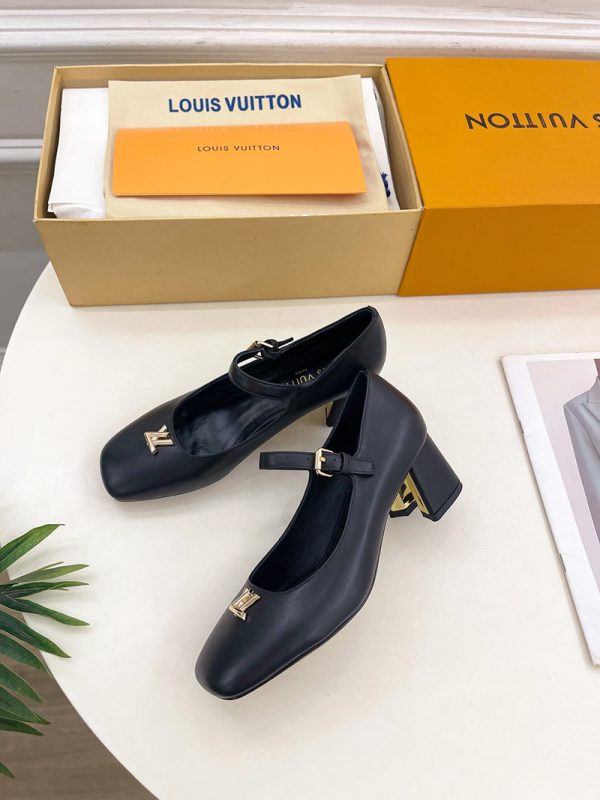 ルイヴィトン 靴 LV メリージェーン パンプス レディース ヒール 5.5cm lv303372 ブラック N品 メリージェーン 靴 コーデ - 画像 (8)