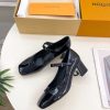 ルイヴィトン 靴 LV メリージェーン パンプス レディース ヒール 5.5cm lv303377 ブラック N品  メリージェーン 靴 ブランド - 画像 (7)