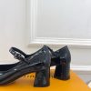 ルイヴィトン 靴 LV メリージェーン パンプス レディース ヒール 5.5cm lv303377 ブラック N品  メリージェーン 靴 ブランド - 画像 (3)