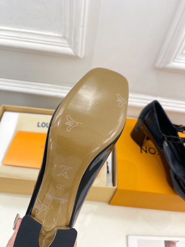 ルイヴィトン 靴 LV メリージェーン パンプス レディース ヒール 5.5cm lv303377 ブラック N品  メリージェーン 靴 ブランド - 画像 (2)