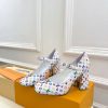 ルイヴィトン 靴 LV メリージェーン パンプス レディース ヒール 9cm lv303378 マルチカラー N品 メリージェーン 流行り いつまで - 画像 (8)
