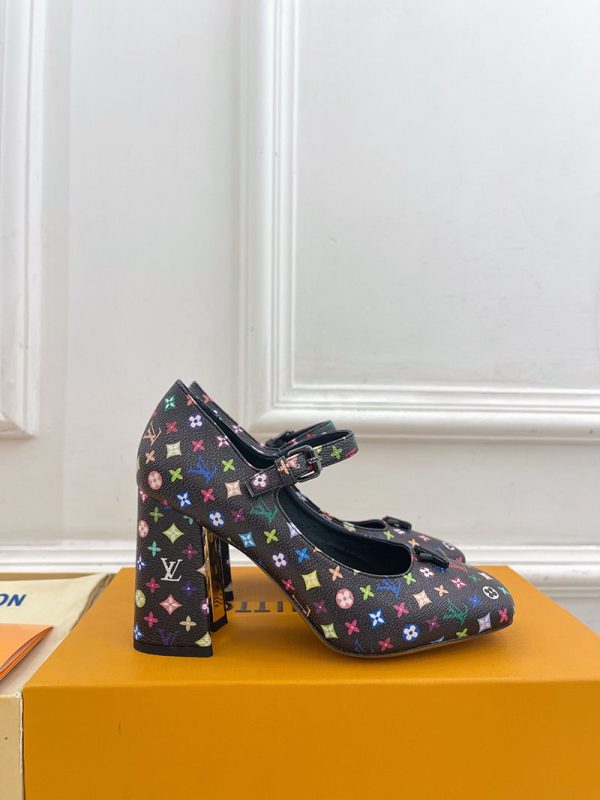 ルイヴィトン 靴 LV メリージェーン パンプス レディース ヒール 9cm lv303379 マルチカラー N品 ルイヴィトン パンプス モノグラム - 画像 (9)