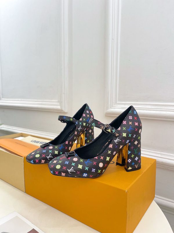 ルイヴィトン 靴 LV メリージェーン パンプス レディース ヒール 9cm lv303379 マルチカラー N品 ルイヴィトン パンプス モノグラム - 画像 (8)