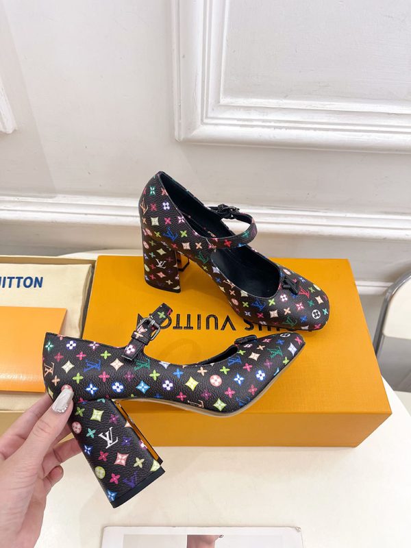ルイヴィトン 靴 LV メリージェーン パンプス レディース ヒール 9cm lv303379 マルチカラー N品 ルイヴィトン パンプス モノグラム - 画像 (7)