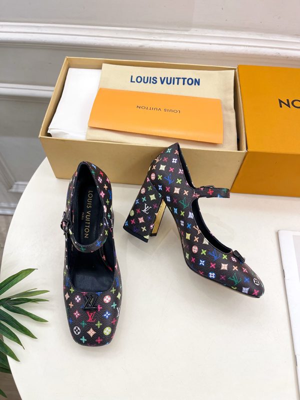 ルイヴィトン 靴 LV メリージェーン パンプス レディース ヒール 9cm lv303379 マルチカラー N品 ルイヴィトン パンプス モノグラム - 画像 (6)