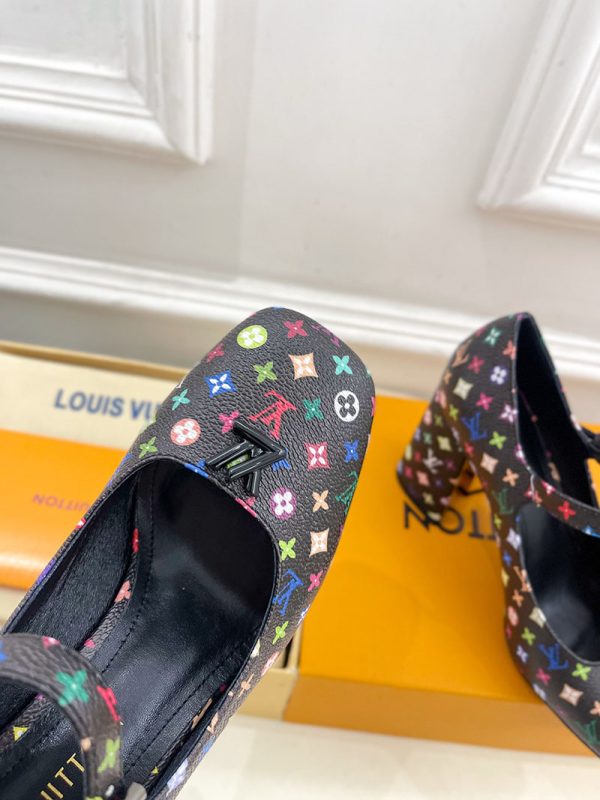 ルイヴィトン 靴 LV メリージェーン パンプス レディース ヒール 9cm lv303379 マルチカラー N品 ルイヴィトン パンプス モノグラム - 画像 (5)