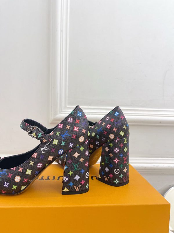 ルイヴィトン 靴 LV メリージェーン パンプス レディース ヒール 9cm lv303379 マルチカラー N品 ルイヴィトン パンプス モノグラム - 画像 (4)