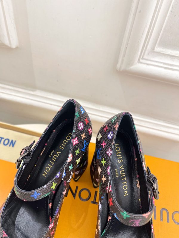ルイヴィトン 靴 LV メリージェーン パンプス レディース ヒール 9cm lv303379 マルチカラー N品 ルイヴィトン パンプス モノグラム - 画像 (3)
