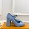 ルイヴィトン 靴 LV メリージェーン パンプス レディース ヒール 9cm lv303381 ブルー N品 ヴィトン 靴 レディース パンプス - 画像 (9)