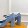 ルイヴィトン 靴 LV メリージェーン パンプス レディース ヒール 9cm lv303381 ブルー N品 ヴィトン 靴 レディース パンプス - 画像 (3)