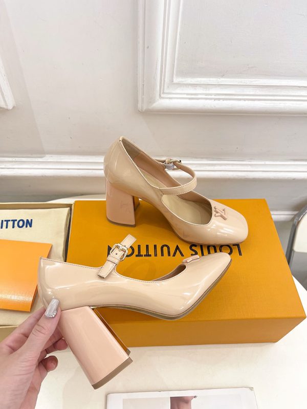 ルイヴィトン 靴 LV メリージェーン パンプス レディース ヒール 9cm lv303382 ベージュ N品 ヴィトン 靴 レディース パンプス - 画像 (7)