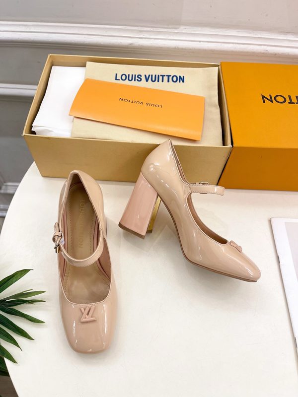 ルイヴィトン 靴 LV メリージェーン パンプス レディース ヒール 9cm lv303382 ベージュ N品 ヴィトン 靴 レディース パンプス - 画像 (6)