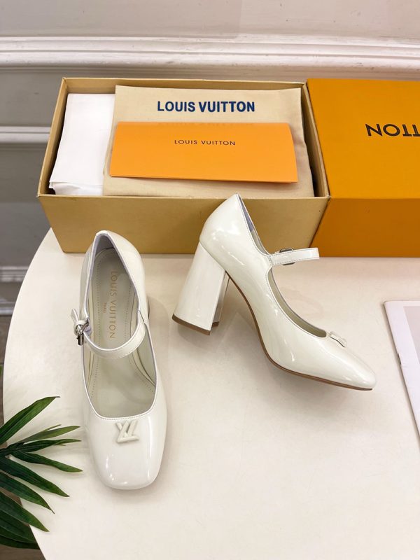 ルイヴィトン 靴 LV メリージェーン パンプス レディース ヒール 9cm lv303384 ホワイト N品 ヴィトン 靴 レディース パンプス - 画像 (6)