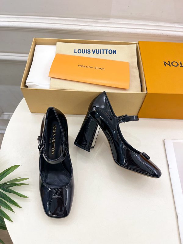 ルイヴィトン 靴 LV メリージェーン パンプス レディース ヒール 9cm lv303385 ブラック N品 ヴィトン 靴 レディース - 画像 (7)