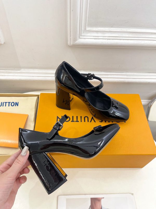 ルイヴィトン 靴 LV メリージェーン パンプス レディース ヒール 9cm lv303385 ブラック N品 ヴィトン 靴 レディース - 画像 (6)