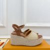ルイヴィトン 靴 LV サンダル＆エスパドリーユ 2025 新作 レディース靴 lv303390 ブラウン N品 レディース サンダル 人気ブランド - 画像 (9)