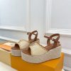 ルイヴィトン 靴 LV サンダル＆エスパドリーユ 2025 新作 レディース靴 lv303390 ブラウン N品 レディース サンダル 人気ブランド - 画像 (8)
