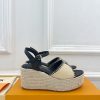 ルイヴィトン 靴 LV サンダル＆エスパドリーユ 2025 新作 レディース靴 lv303393 ブラック N品 レディース サンダル 人気ブランド - 画像 (9)