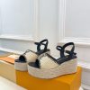 ルイヴィトン 靴 LV サンダル＆エスパドリーユ 2025 新作 レディース靴 lv303393 ブラック N品 レディース サンダル 人気ブランド - 画像 (8)