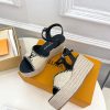 ルイヴィトン 靴 LV サンダル＆エスパドリーユ 2025 新作 レディース靴 lv303393 ブラック N品 レディース サンダル 人気ブランド - 画像 (6)