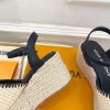 ルイヴィトン 靴 LV サンダル＆エスパドリーユ 2025 新作 レディース靴 lv303393 ブラック N品 レディース サンダル 人気ブランド - 画像 (5)