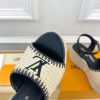 ルイヴィトン 靴 LV サンダル＆エスパドリーユ 2025 新作 レディース靴 lv303393 ブラック N品 レディース サンダル 人気ブランド - 画像 (4)