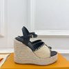 ルイヴィトン 靴 LV サンダル＆エスパドリーユ 2025 新作 レディース靴 lv303397 ブラック N品 夏 サンダル レディース 歩きやすい - 画像 (9)